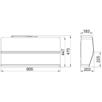 Robam 老板 77H1S 90厘米 1440m³/h 側風系列 掛牆式抽油煙機